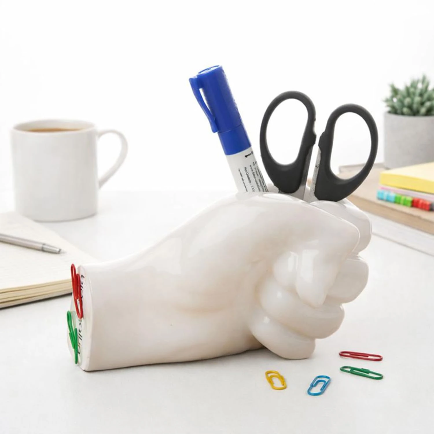 Bigsmall Thumbs Up Pen Holder – Creative Hand-Shaped Desk Organizer & Stationery Stand for Office & Study