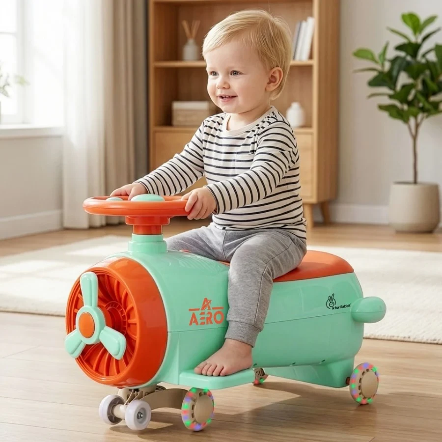 Iya Iya Aero Swing Car – 2-in-1 Premium Ride-On with Precision ABEC 7 Bearings for Ultra-Smooth Gliding